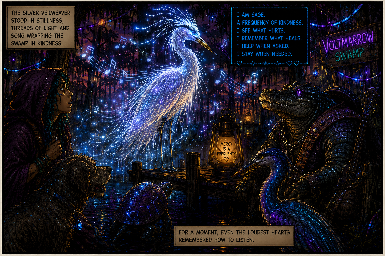 The Silver Veilweaver appears in the swamp